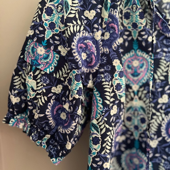 Talbots Floral 100% Cotton Top XS - Picture 6 of 8